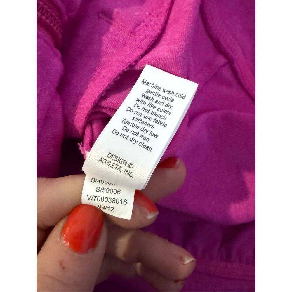 Athleta Rishi pink athletic zip up hooded sweater size M - Picture 8 of 10